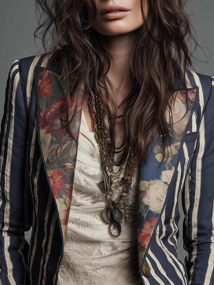Eden | Blazer Bohème Rayé