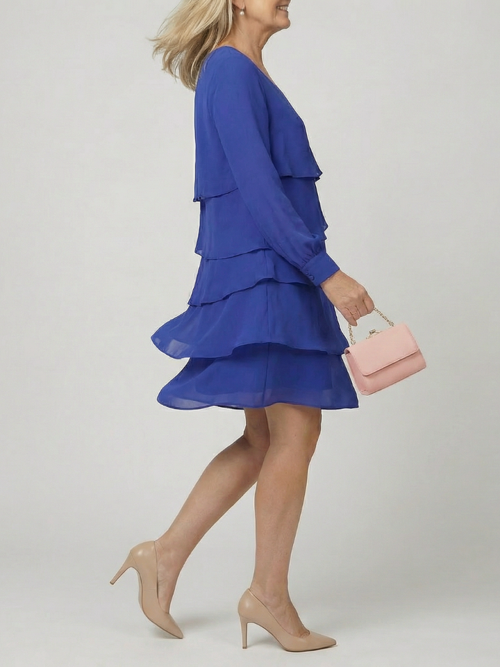Kirax | Robe élégante à volants longueur genou