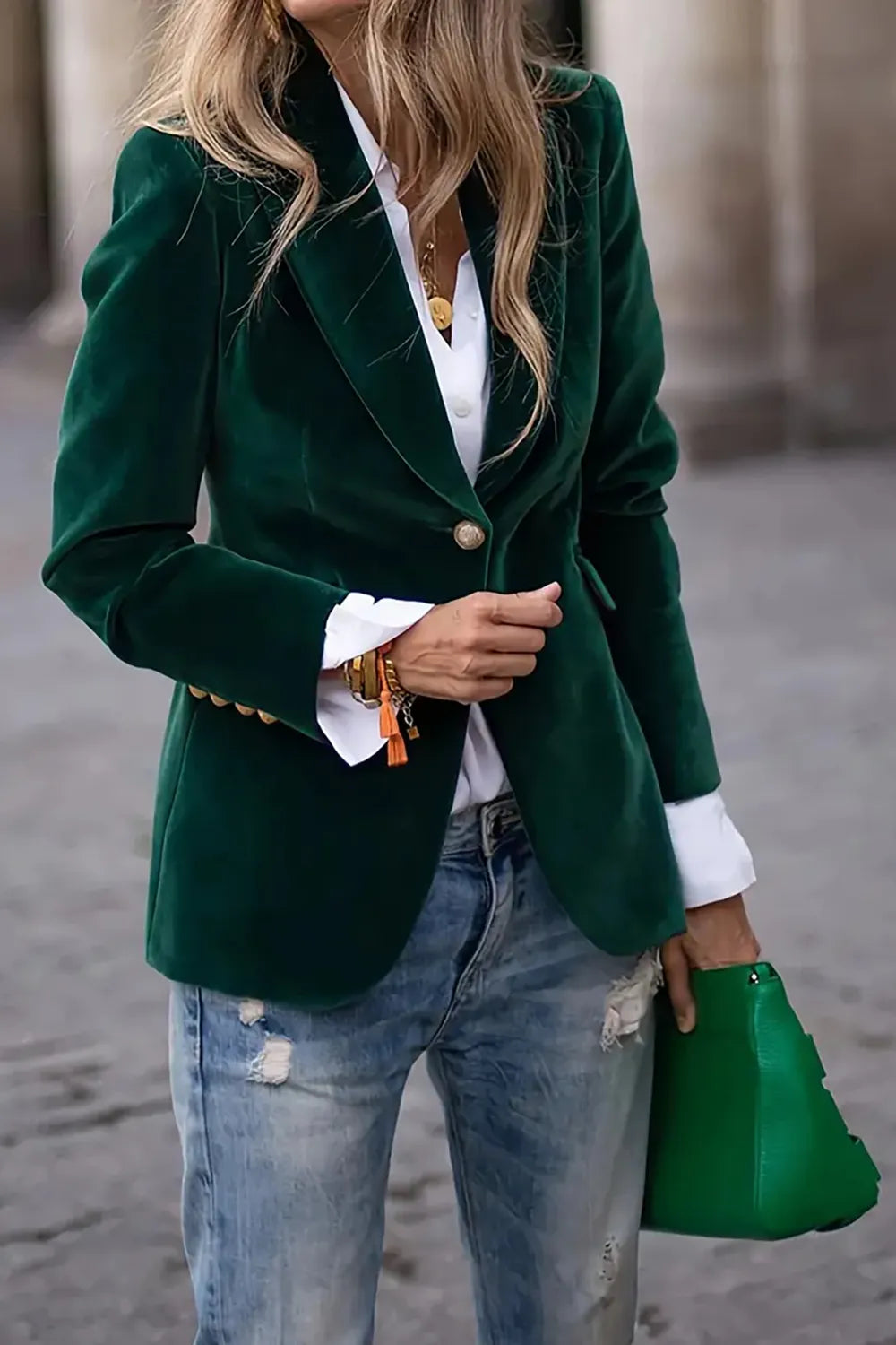 Reese | Blazer à Col Revers Bouton Unique