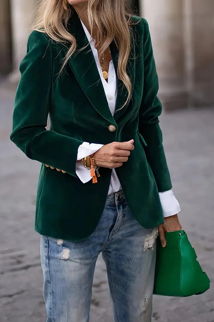 Reese | Blazer à Col Revers Bouton Unique