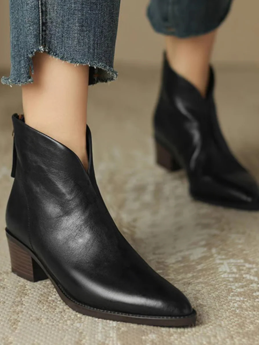 Camille - Bottines à Talon Bas