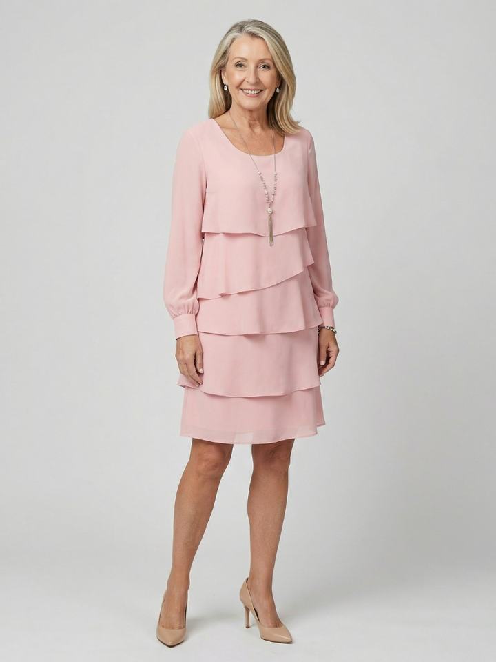 Kirax | Robe élégante à volants longueur genou