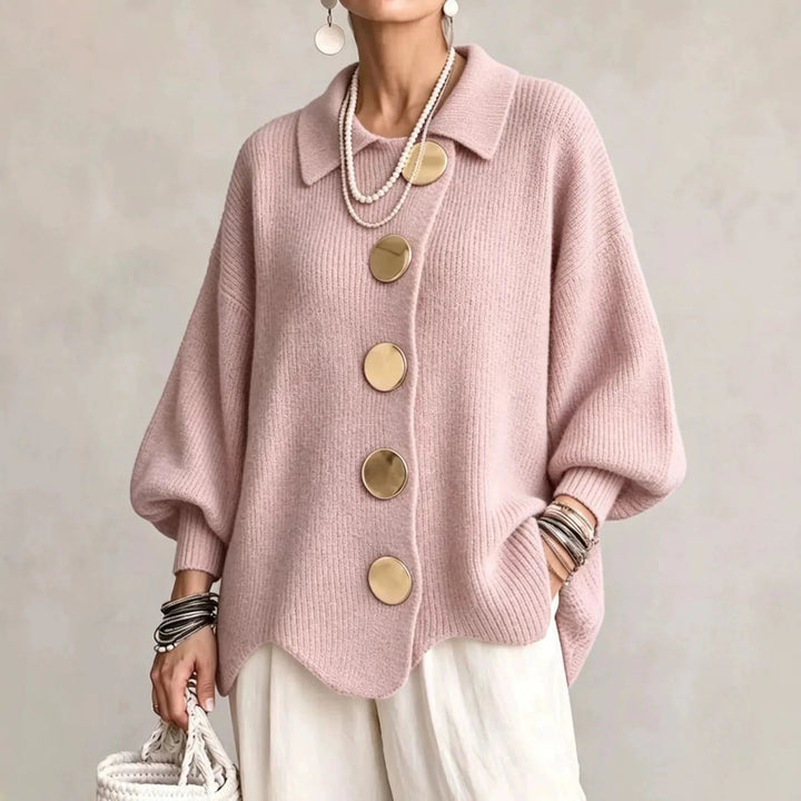 Karina | Gilet Boutonné Oversized à Col