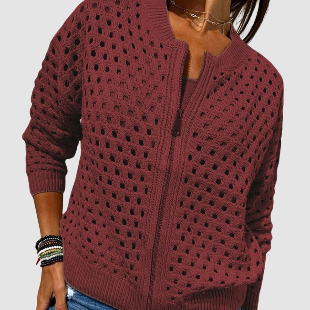 Constance Cardigan – Burgundy