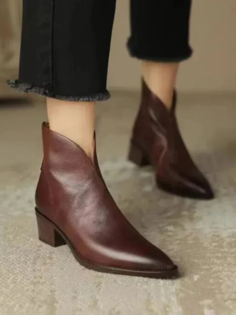 Camille - Bottines à Talon Bas