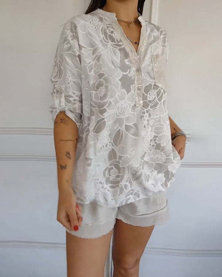 Chantal | Blouse à imprimé floral