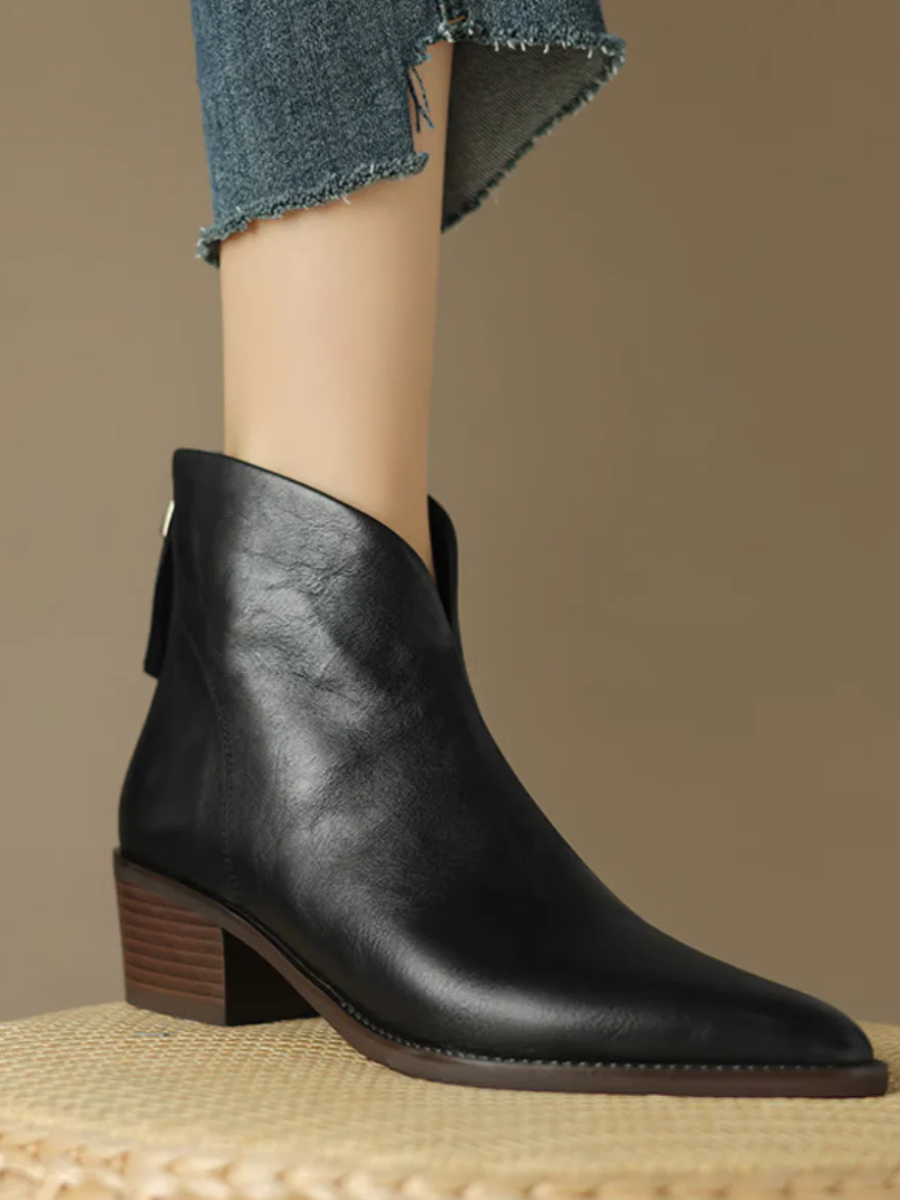 Camille - Bottines à Talon Bas
