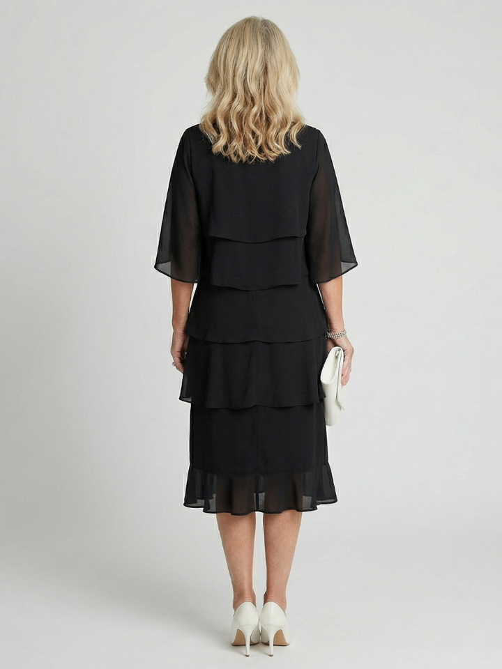 Brent | Robe midi à volants superposés