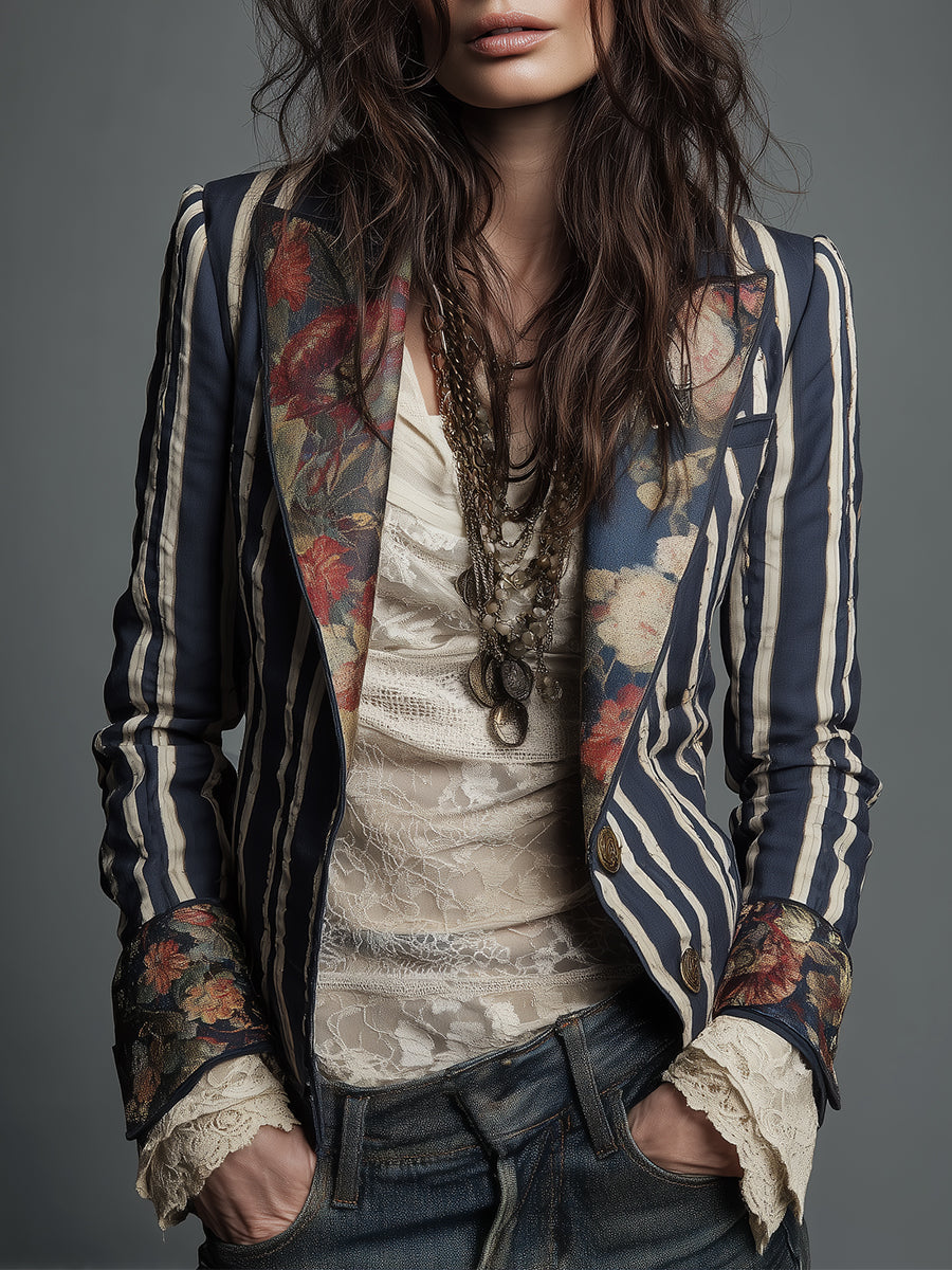 Eden | Blazer Bohème Rayé