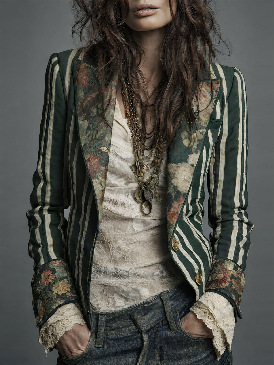 Eden | Blazer Bohème Rayé