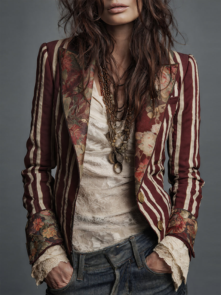 Eden | Blazer Bohème Rayé