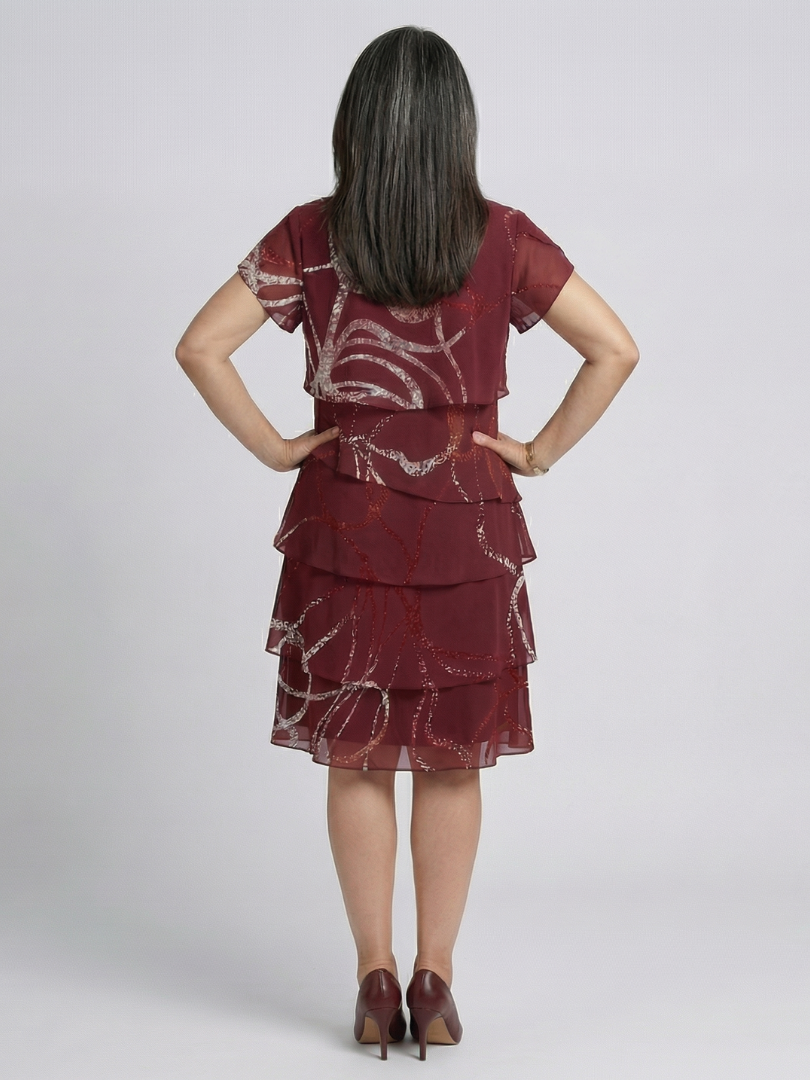 Alani | Robe abstraite élégante longueur genou