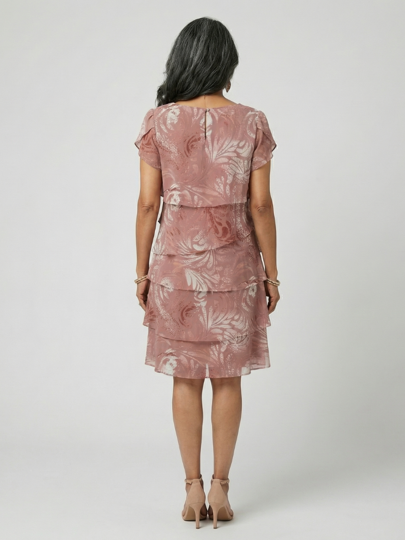 Aria | Robe douce à motifs longueur genou