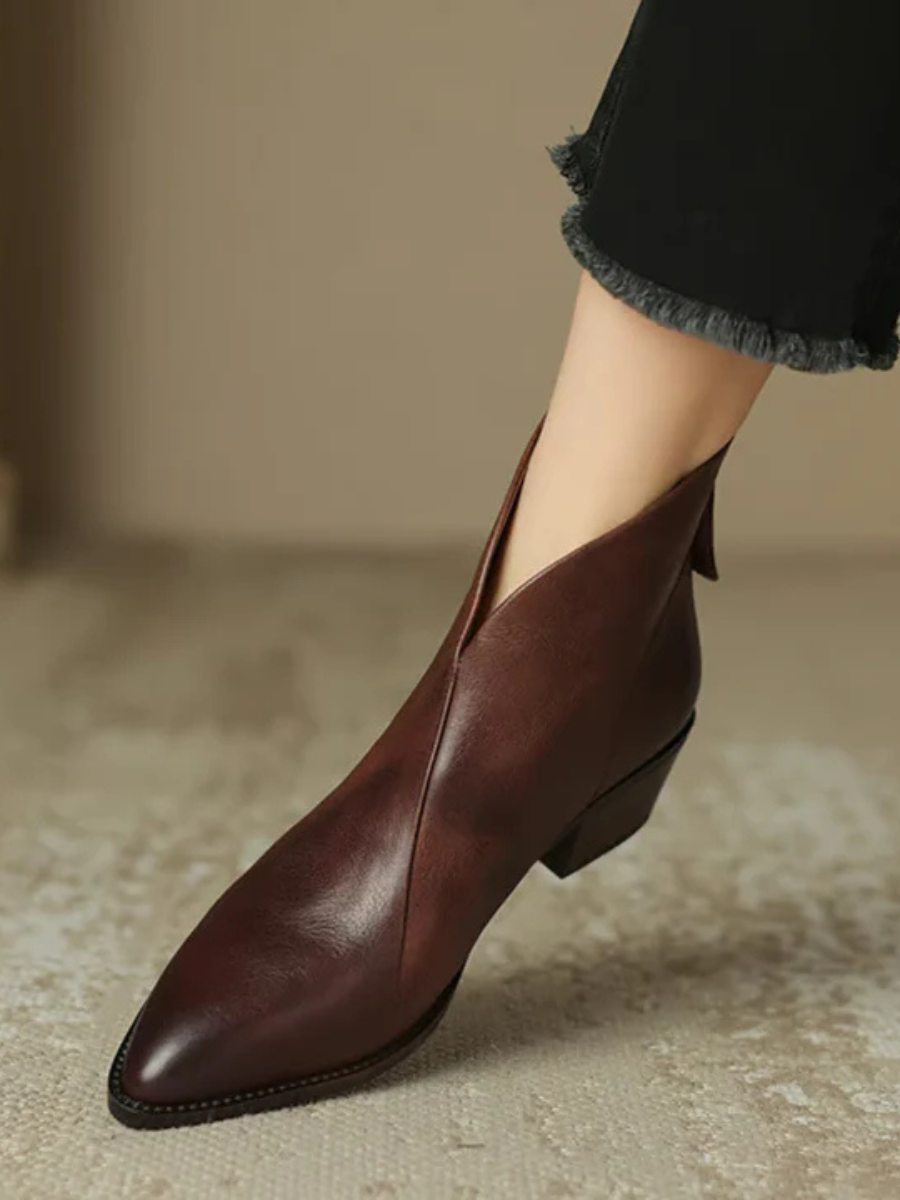 Camille - Bottines à Talon Bas