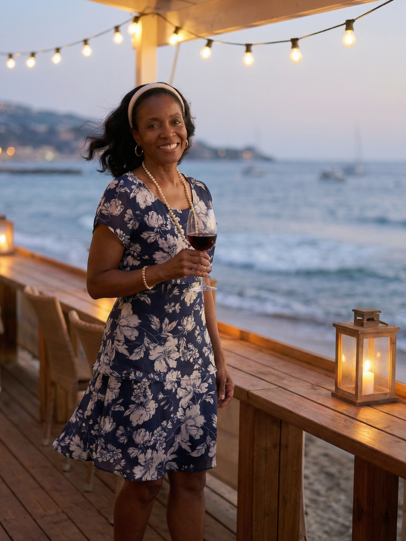 Thea | Robe fleurie délicate longueur genou