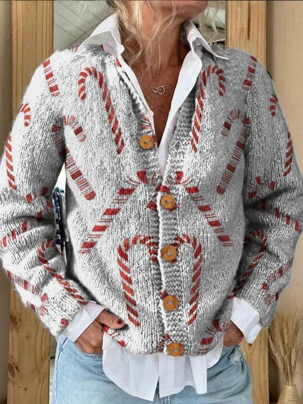 Clarisse™ | Cardigan Imprimé Festif