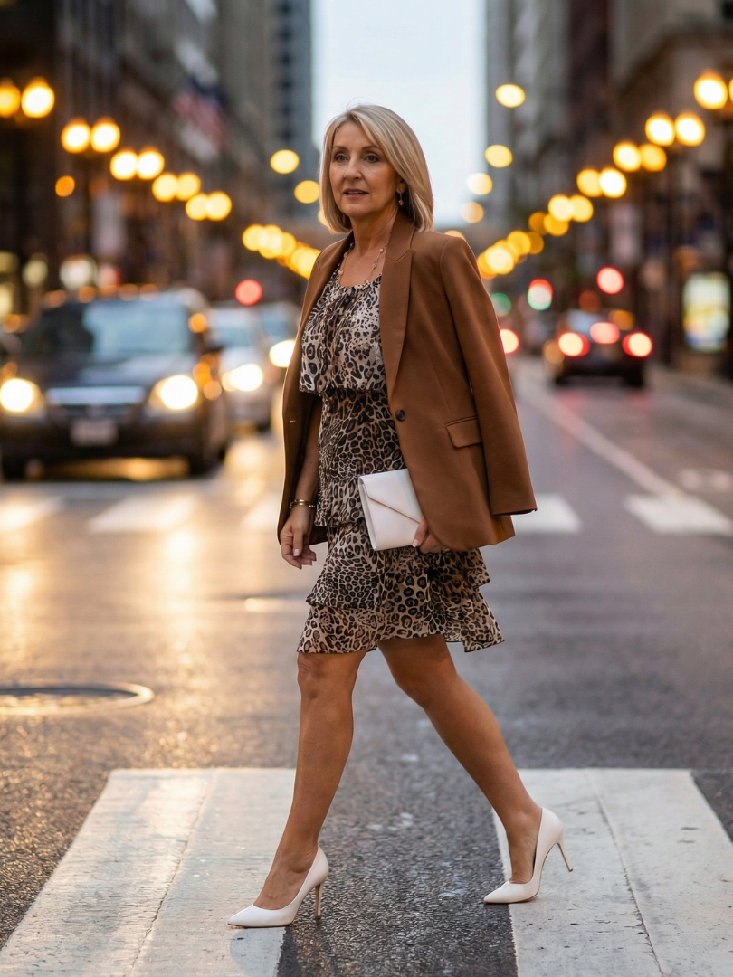 Briar | Robe longueur genou à imprimé animal