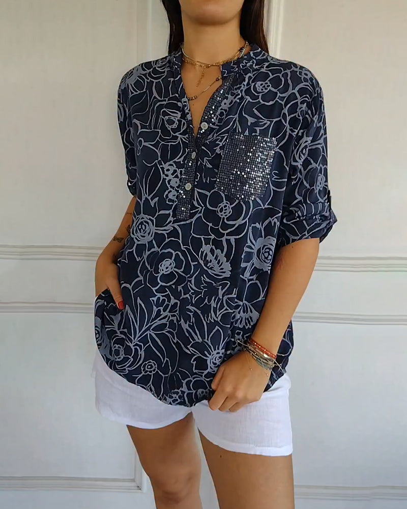 Chantal | Blouse à imprimé floral