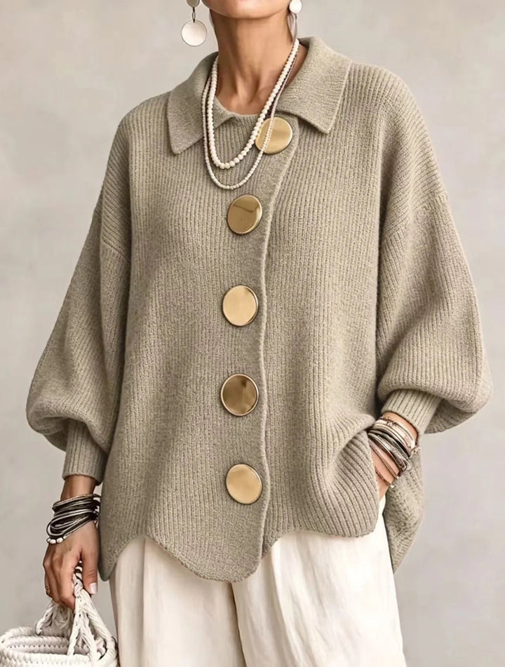 Karina | Gilet Boutonné Oversized à Col