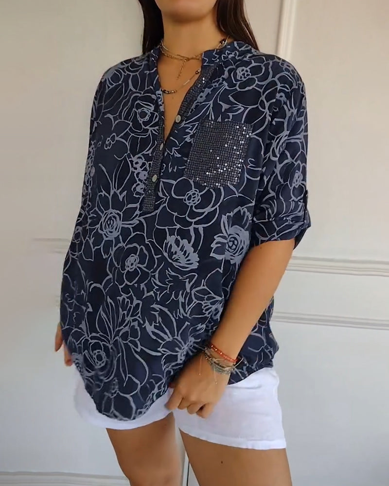Chantal | Blouse à imprimé floral
