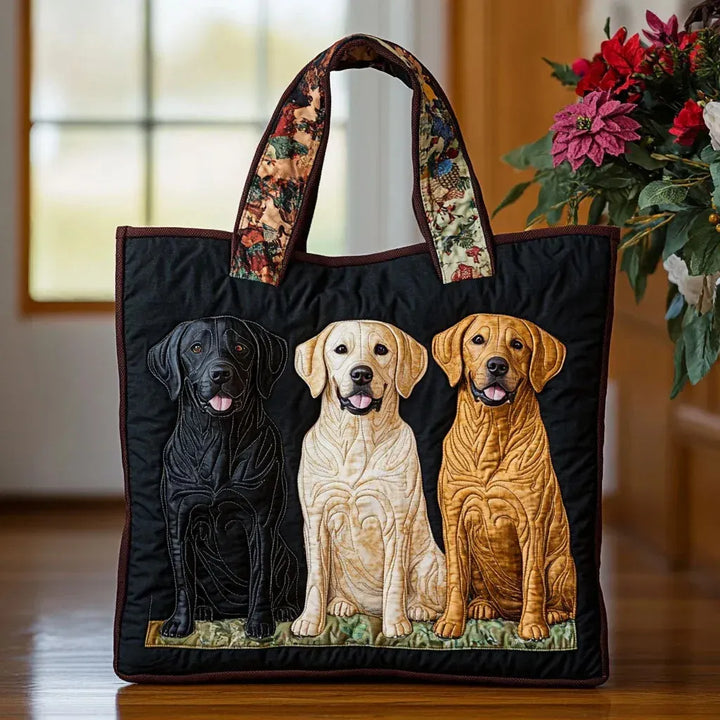 Sac cabas artisanal - Trois labradors