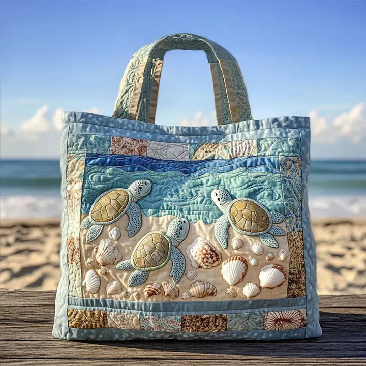 Sac matelassé artisanal - Tortues marines