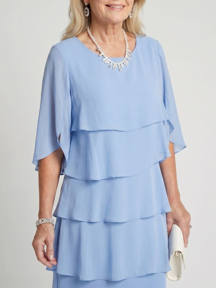 Brent | Robe midi à volants superposés