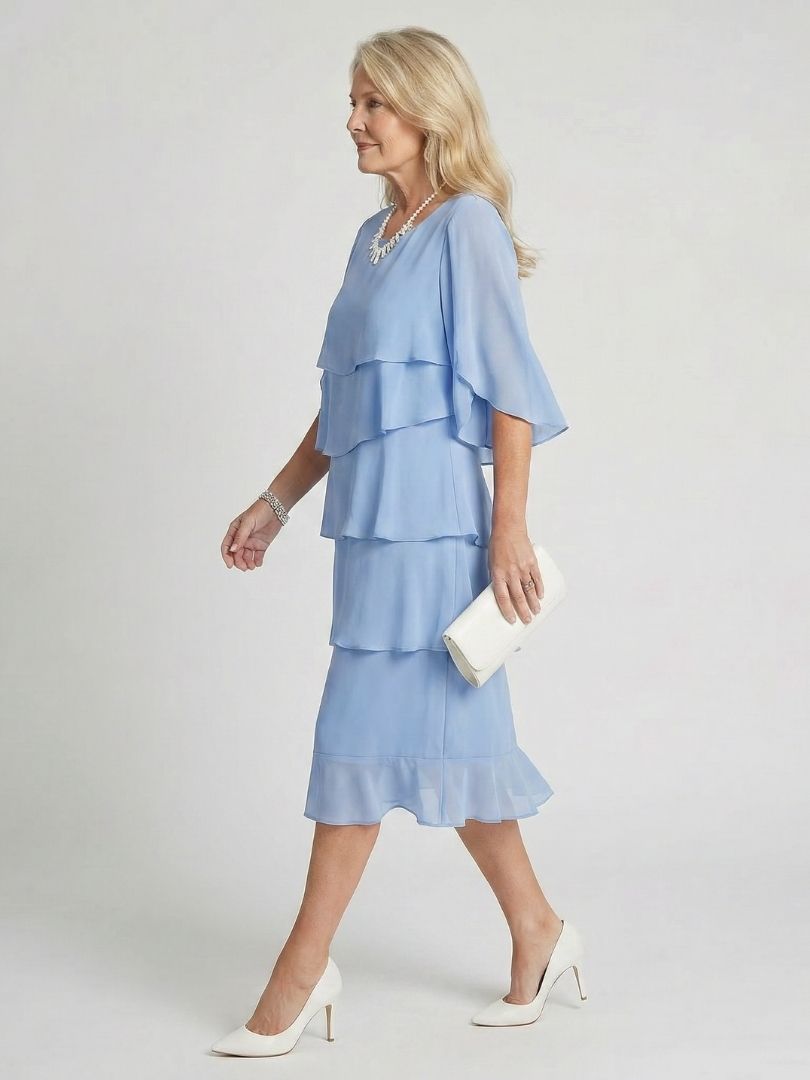 Brent | Robe midi à volants superposés