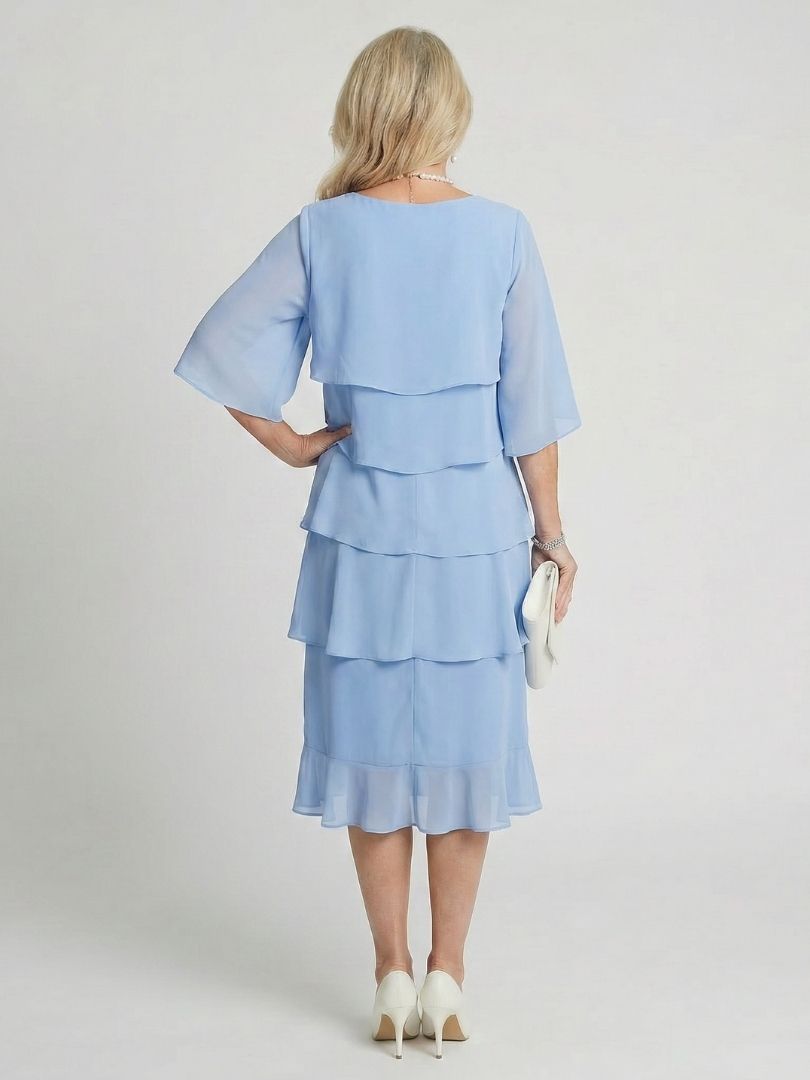 Brent | Robe midi à volants superposés