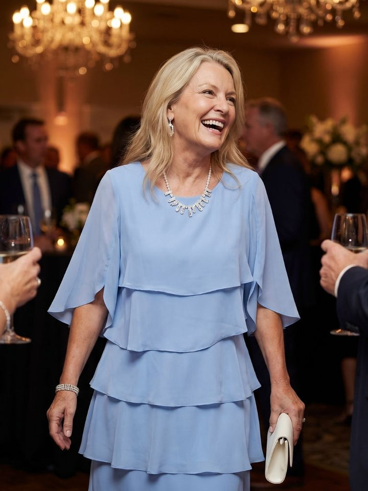 Brent | Robe midi à volants superposés