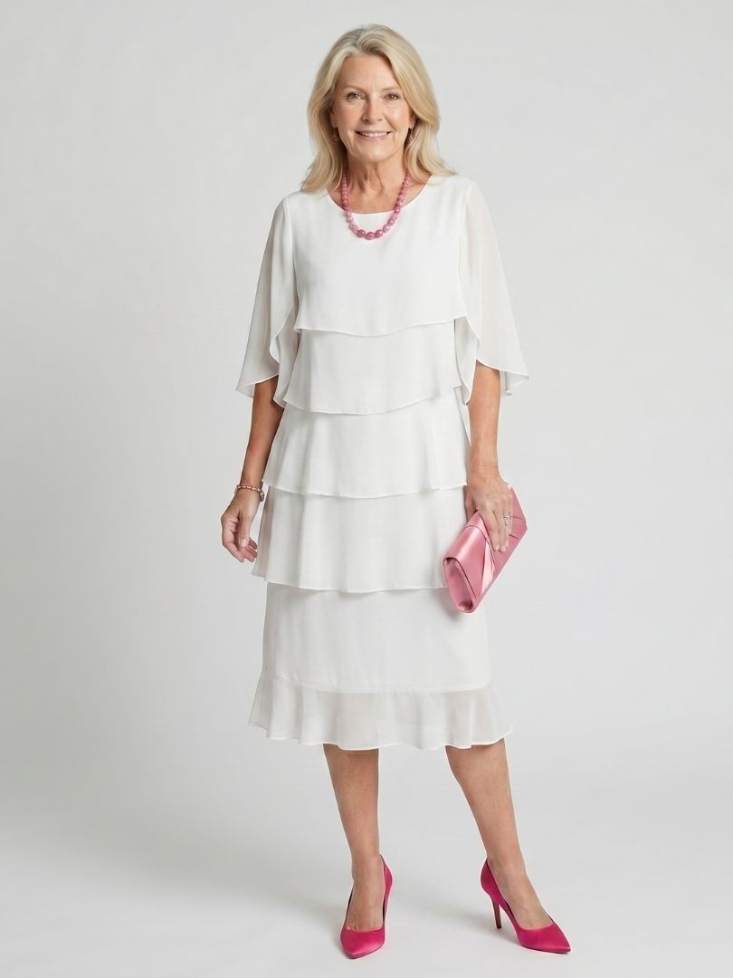 Brent | Robe midi à volants superposés