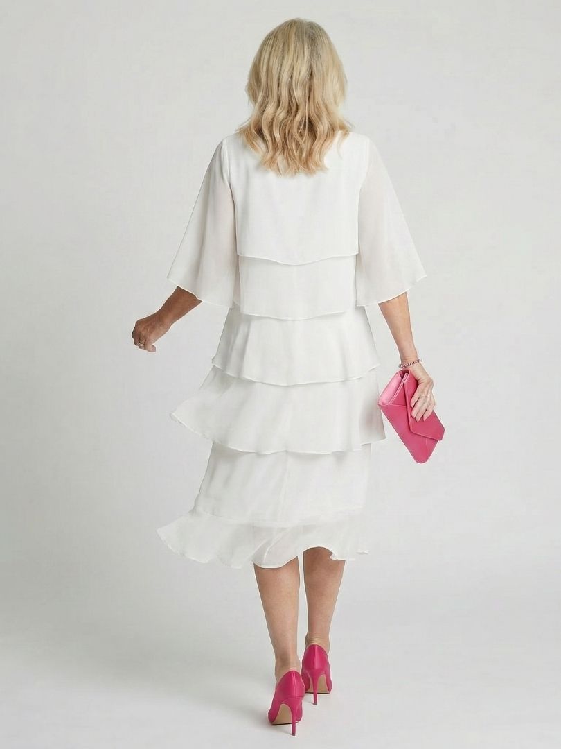 Brent | Robe midi à volants superposés
