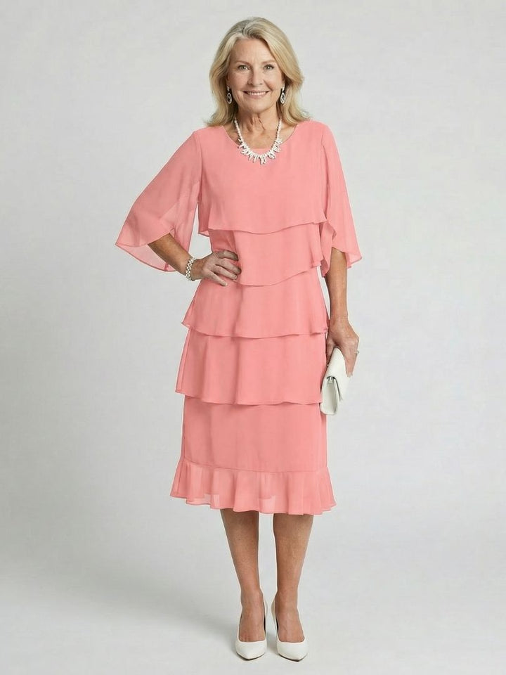 Brent | Robe midi à volants superposés