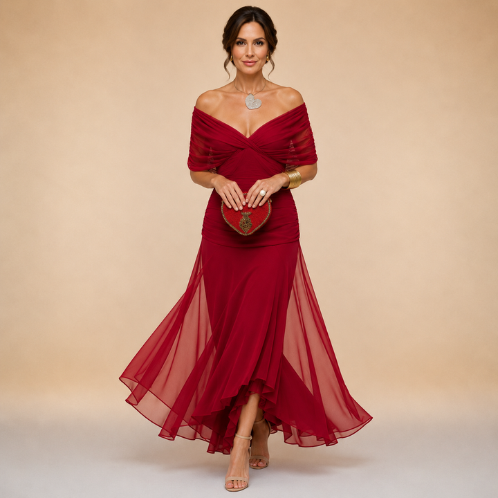 Emma | Robe Maxi de Soirée à Décolleté en V Drapé