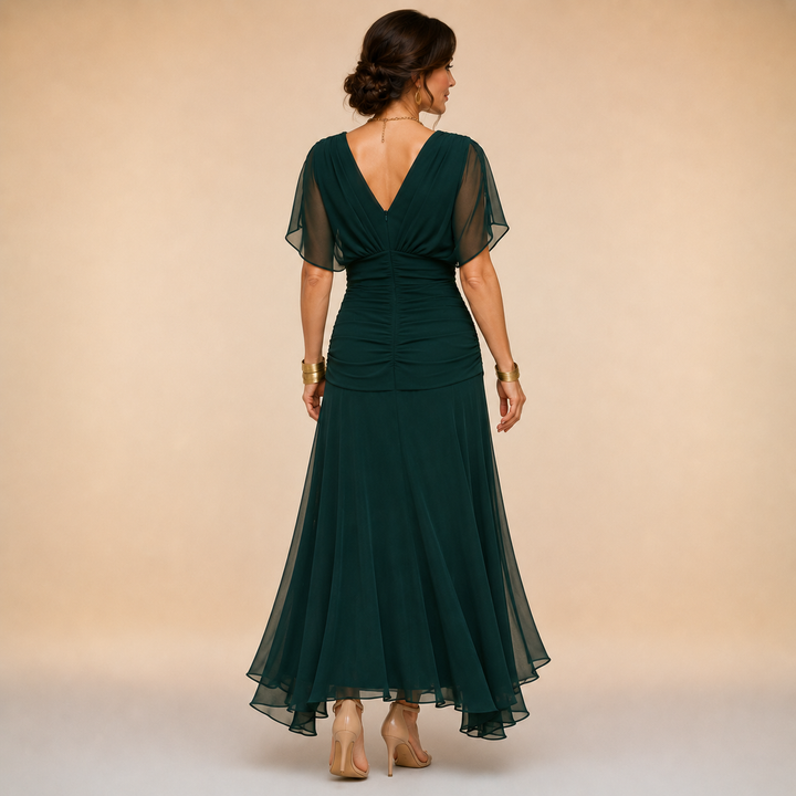 Emma | Robe Maxi de Soirée à Décolleté en V Drapé