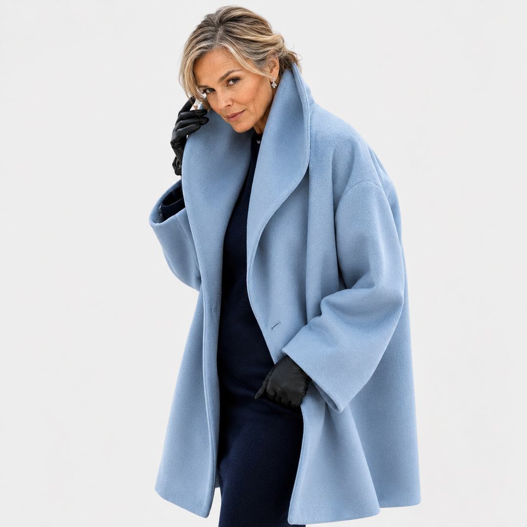 Brigitta – Manteau d'Hiver Oversize à Large Col