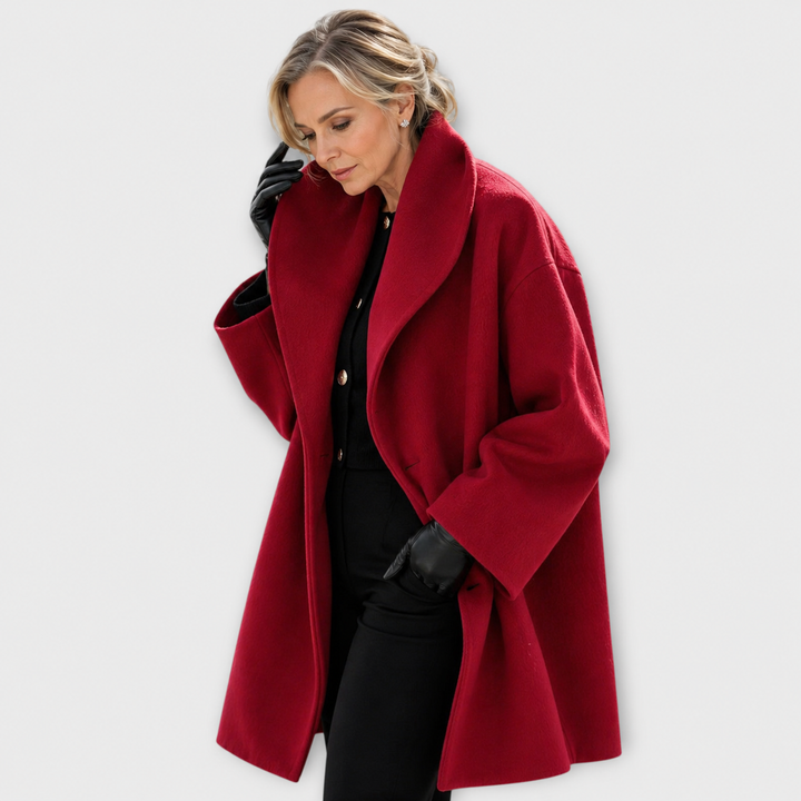 Brigitta – Manteau d'Hiver Oversize à Large Col