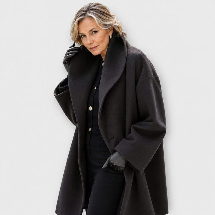 Brigitta – Manteau d'Hiver Oversize à Large Col