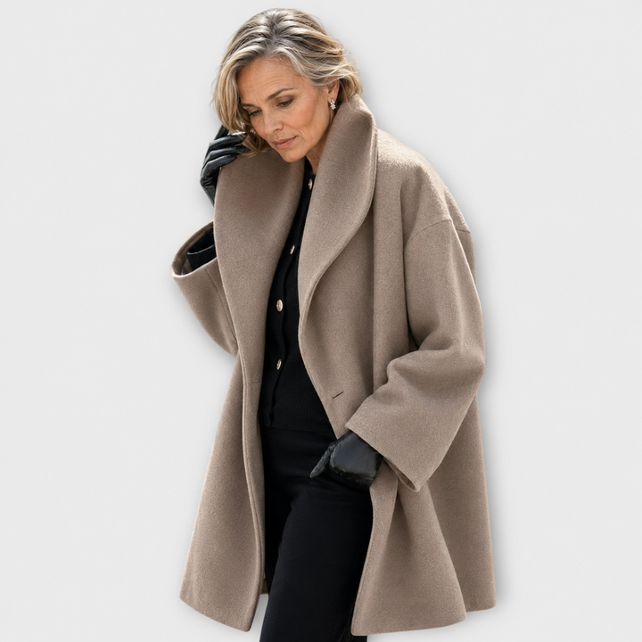 Brigitta – Manteau d'Hiver Oversize à Large Col