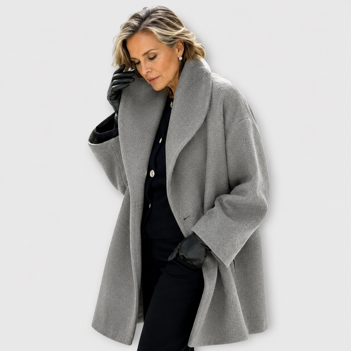 Brigitta – Manteau d'Hiver Oversize à Large Col