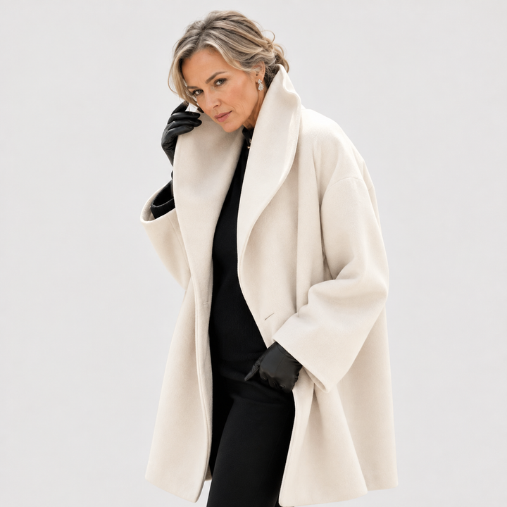 Brigitta – Manteau d'Hiver Oversize à Large Col