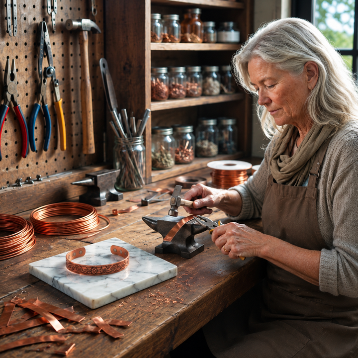 Bracelet en Cuivre Doré | Aureate Copper Bracelet