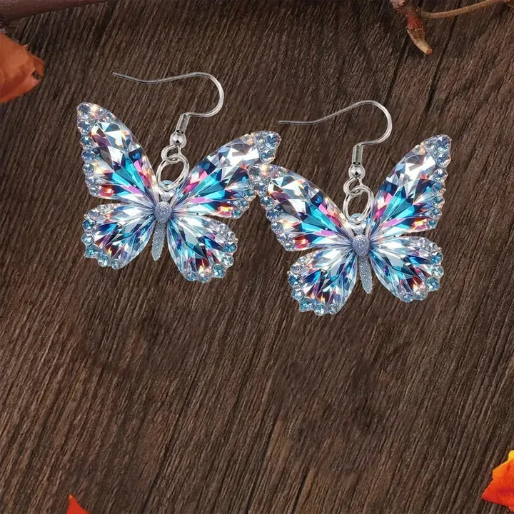 Boucles d'Oreilles Papillon Étincelantes