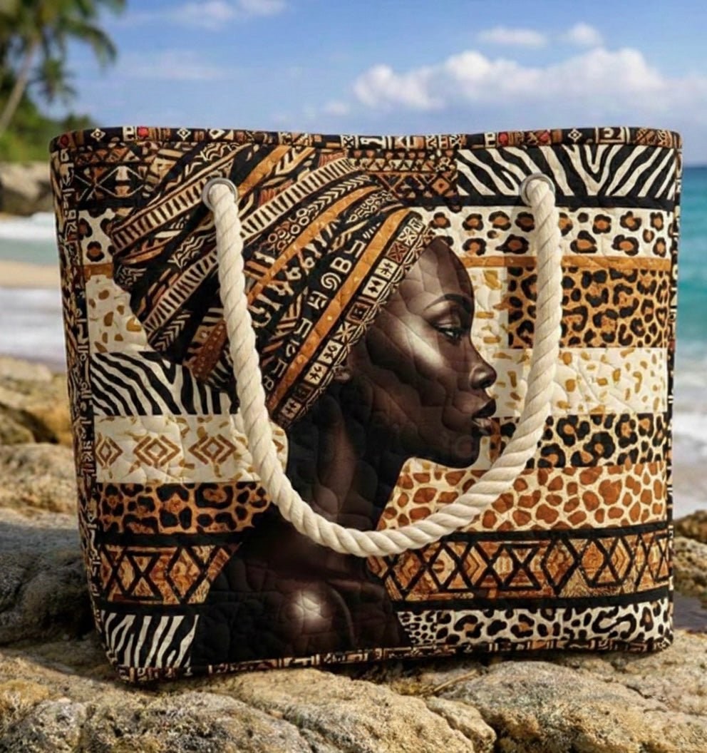 Sac de Plage Matelassé Melanin Queen