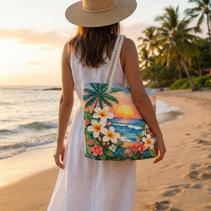 Sac de Plage Matelassé Vibe Tropicale