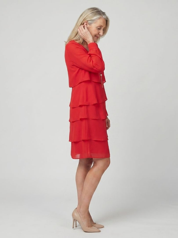 Kirax | Robe élégante à volants longueur genou