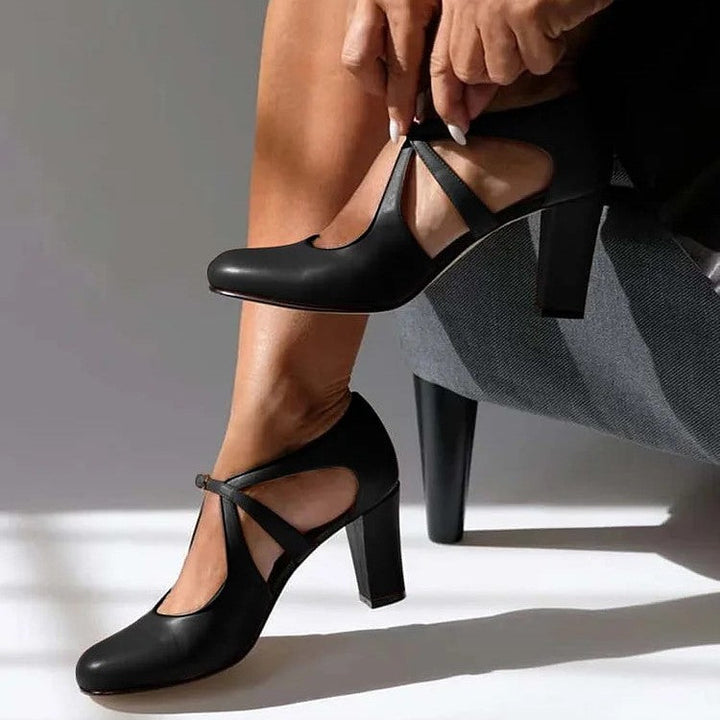 Camille | Talons Confortables en Cuir Véritable Élégants