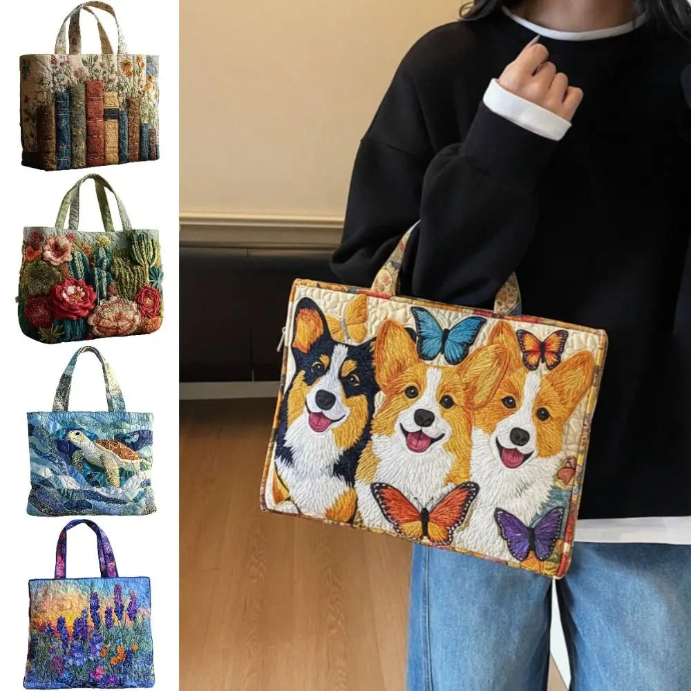 Sac cabas – Corgis et papillons