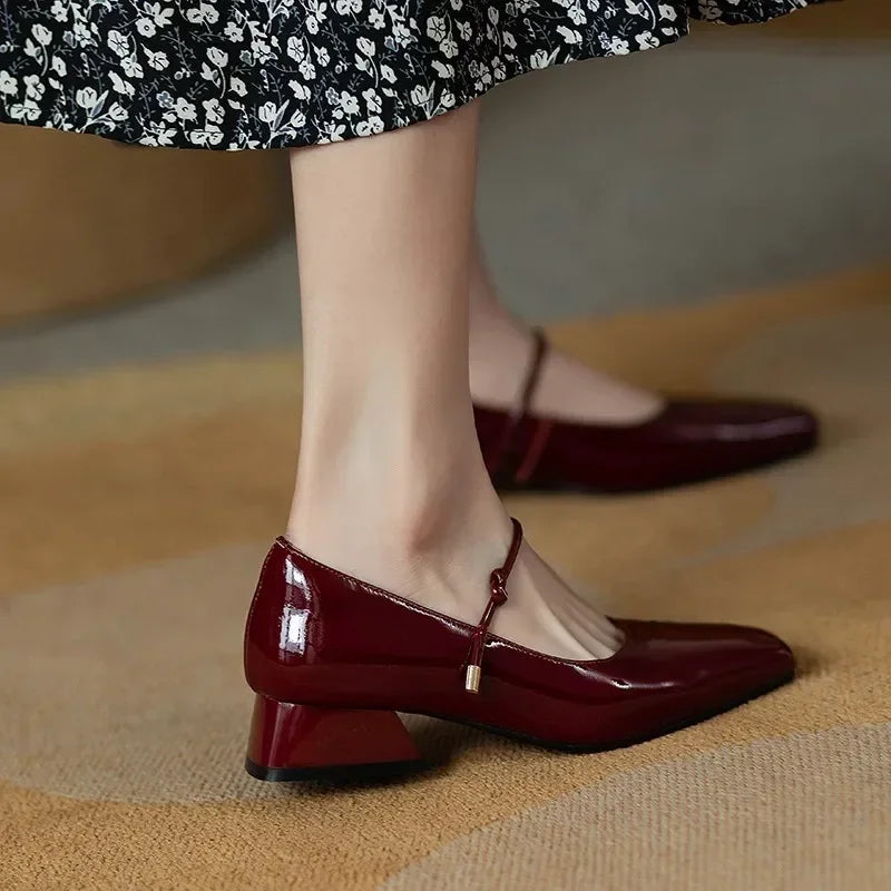 Chaussures Mary Jane à bout carré
