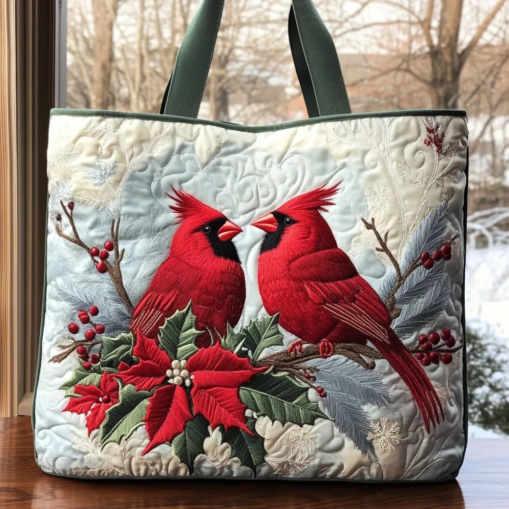 Sac cabas – Cardinaux et poinsettias